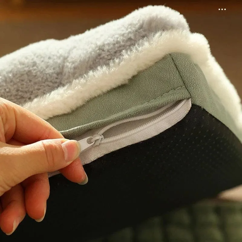 MADDEN Warme Hundematte für den Winter, Luxus-Sofa für kleine und mittelgroße Hunde, kariertes Bett für Katzen, Hunde, flauschig, zum Schlafen, abnehmbar und waschbar, Haustierbetten