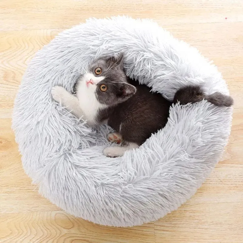 Super Katzenbett, warmes Schlafnest für Katzen, weicher, langer Plüsch, bestes Haustier-Hundebett für Hunde, Korbkissen, Katzenbett, Katzenmatte, Tiere, Schlafen