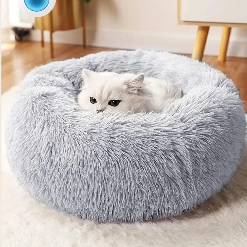 Super Katzenbett, warmes Schlafnest für Katzen, weicher, langer Plüsch, bestes Haustier-Hundebett für Hunde, Korbkissen, Katzenbett, Katzenmatte, Tiere, Schlafen