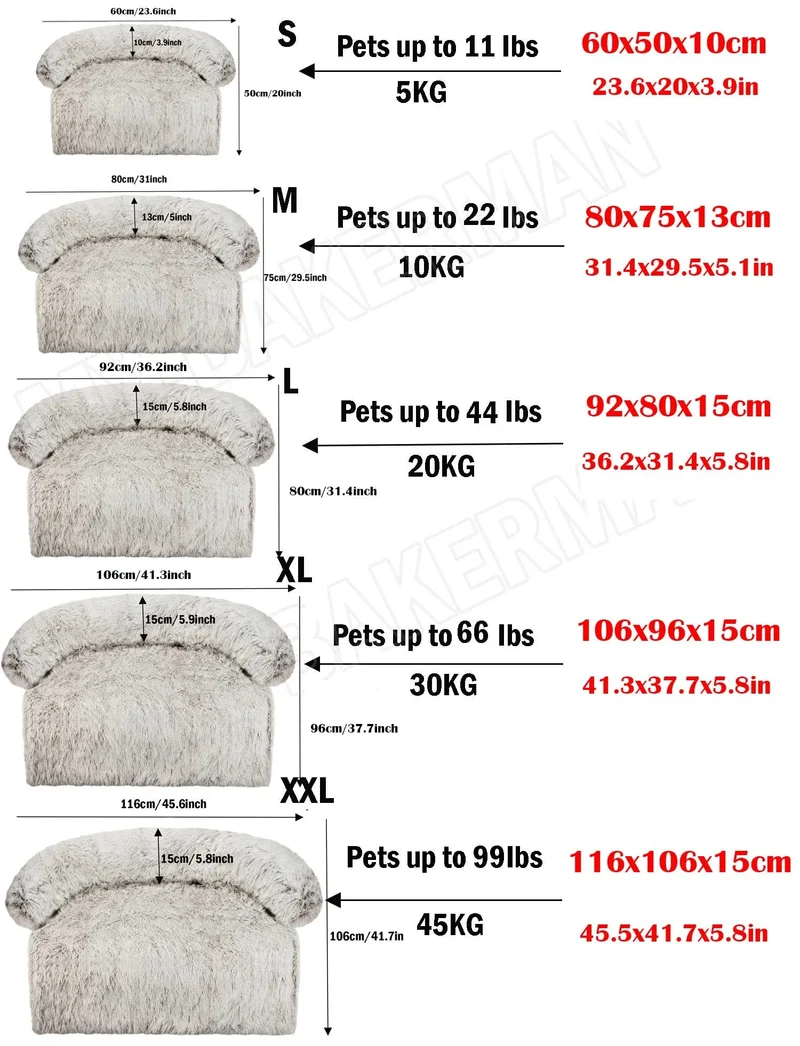 VIP Große Hunde Schlafsofa Waschbar Winter Warm Katze Bett Matte Sofas Auto Boden Möbel Schutz