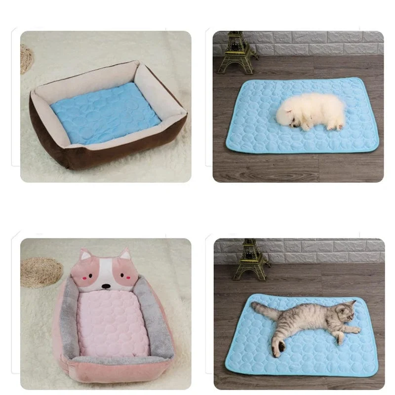 Kühlmatte für Hunde, Sommerunterlage, Haustiermatte, Bett für Hunde, Katzendecke, Sofa, atmungsaktiv, für den Sommer, waschbar, Heimtierbedarf, Zubehör