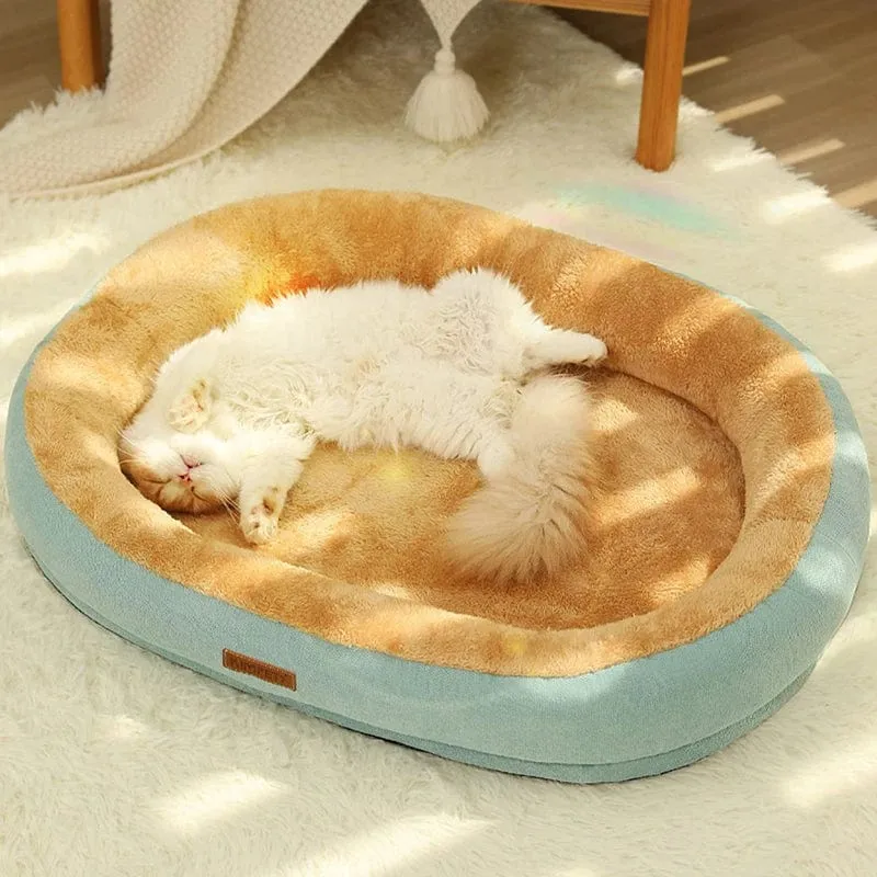 Kimpets Katzenbett Hundebett Haustierbett Zwinger Rutschfester Winter Warmer kleiner Hundezwinger Schlafen Abgenommen Gewaschen Weiches Welpenkissen Katzenbedarf