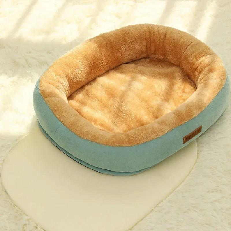 Kimpets Katzenbett Hundebett Haustierbett Zwinger Rutschfester Winter Warmer kleiner Hundezwinger Schlafen Abgenommen Gewaschen Weiches Welpenkissen Katzenbedarf