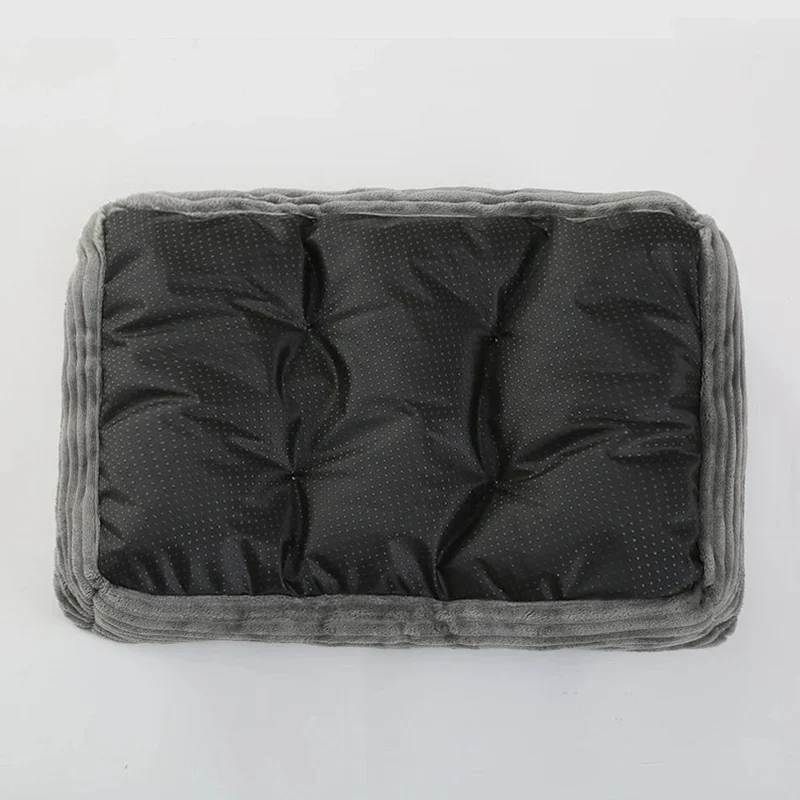 Bett für Hunde und Katzen, quadratisch, Plüschhütte, mittelgroße und kleine Hunde, Schlafsofa, Kissen, beruhigendes Hundebett, Haus, Haustierbedarf, Zubehör