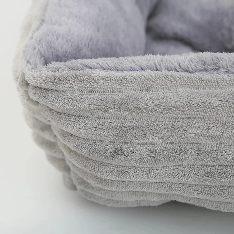 Bett für Hunde und Katzen, quadratisch, Plüschhütte, mittelgroße und kleine Hunde, Schlafsofa, Kissen, beruhigendes Hundebett, Haus, Haustierbedarf, Zubehör