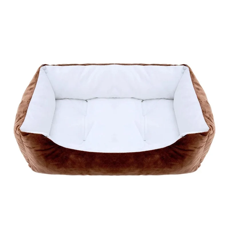 Bett für Hunde und Katzen, quadratisch, Plüschhütte, mittelgroße und kleine Hunde, Schlafsofa, Kissen, beruhigendes Hundebett, Haus, Haustierbedarf, Zubehör