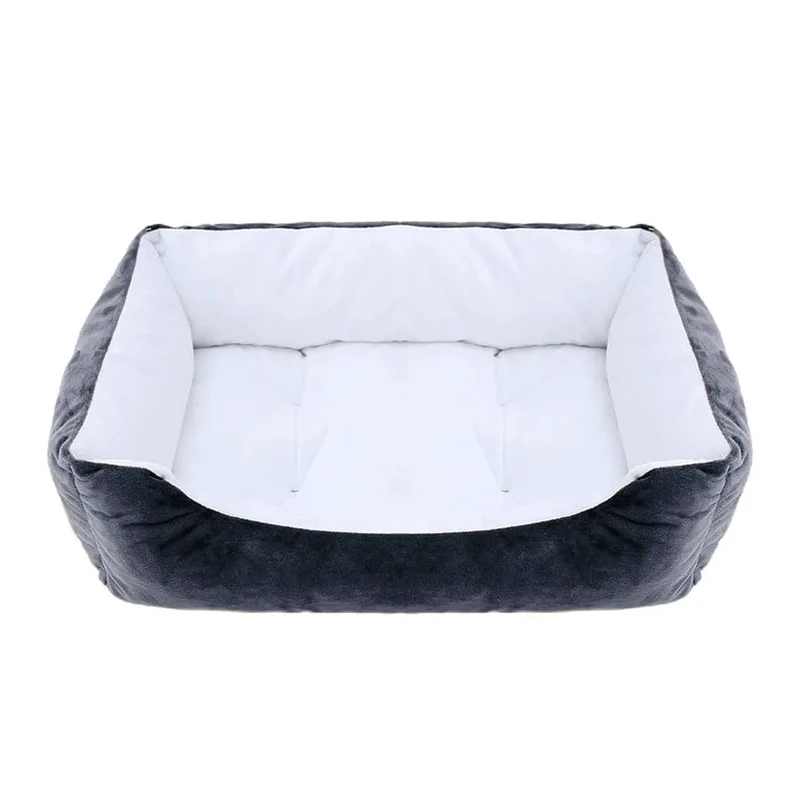 Bett für Hunde und Katzen, quadratisch, Plüschhütte, mittelgroße und kleine Hunde, Schlafsofa, Kissen, beruhigendes Hundebett, Haus, Haustierbedarf, Zubehör