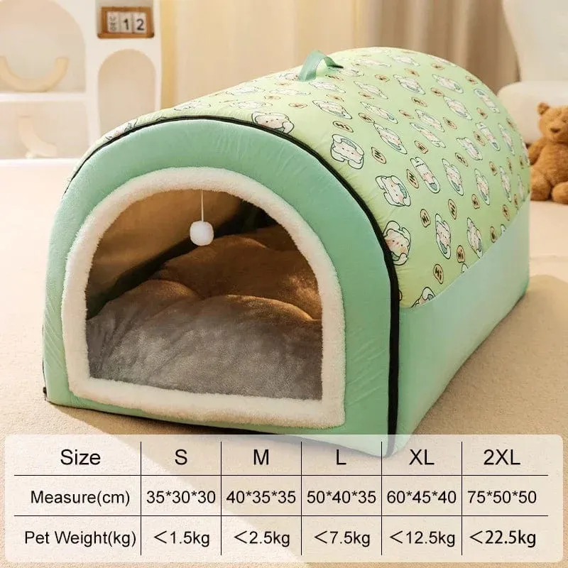 Große Hundehütte, warme Hundehütte für den Winter, abnehmbare und waschbare Hundebettnest, Tiefschlafzelt für mittelgroße und große Hunde, Hausbedarf