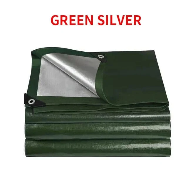 0.32 m wasserdichte PE-Plane Gartenplane Pflanzenboot Auto Frachtmarkise Schattentuch Haustierdachabdeckung Blau Schwarz Silber Markise
