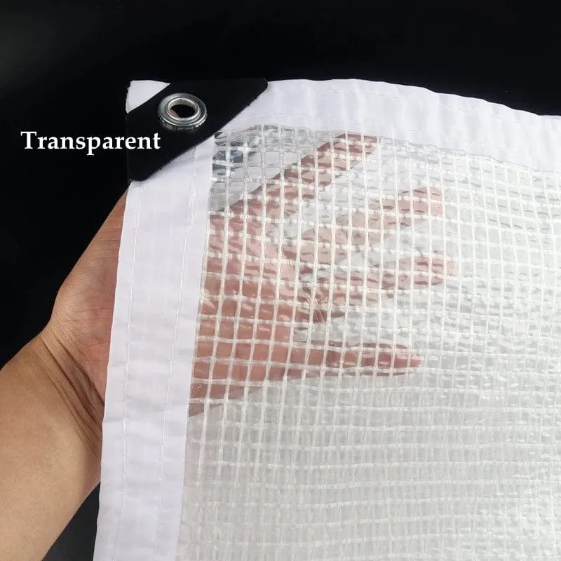 0.33 mm transparentes PE-Planennetz, verstärktes regendichtes Tuch, wasserdichte Abdeckung für Terrassenbalkonpflanzen, hält warmes Sonnenschutznetz