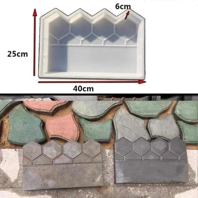 Stein Ziegel Pfad Form Garten Gebäude Zubehör Kunststoff Herstellung DIY Fischteich Pflaster Form Hause Wand Zaun Straße Beton Form