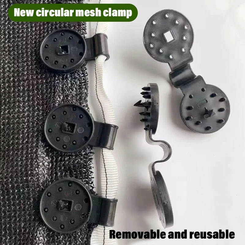 Schattentuch-Clips, Kunststoff-Clips, Outdoor-Netz-Clip, Camping-Gartenwerkzeug, Gartengebäude, Zaunklemmen, Netzfixierungsklemme, Markisenhaken