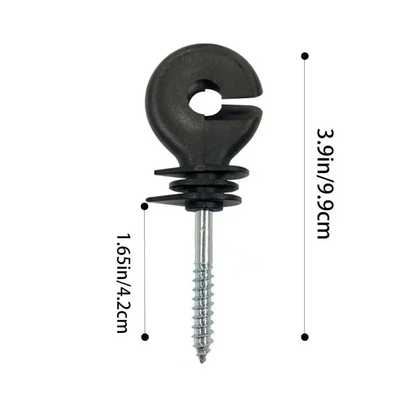 50 Stück Elektrozaun Offset Ring Isolator Holzpfosten Zaunschraube Holzband Draht Isolatoren Sicheres Gartengebäude Zubehör
