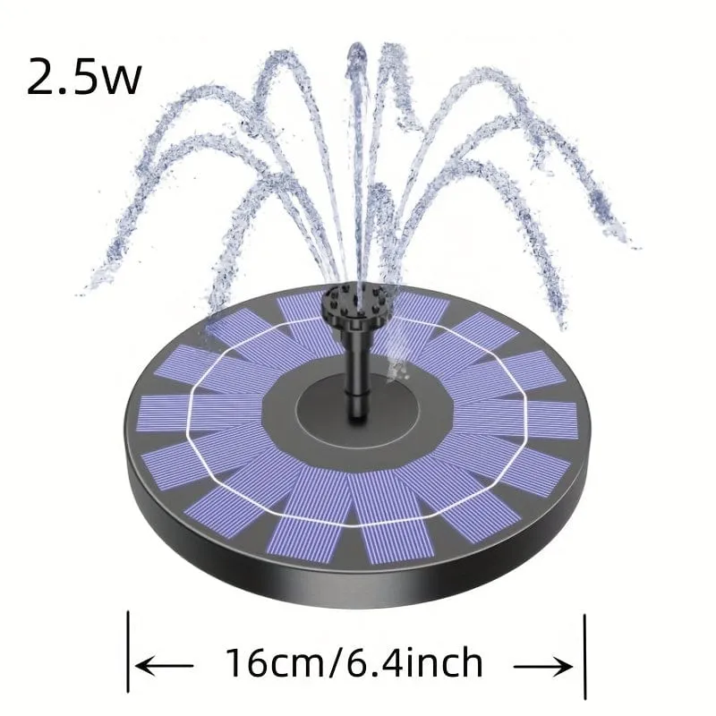 1 Stück Solar-Brunnenpumpe für Vogelbad, 2023 verbesserte solarbetriebene Springbrunnenpumpe, Solar-Vogelbad-Brunnen mit freistehenden schwimmenden Vogelbad-Wasserpumpen für Garten, Terrasse, Teich und Pool