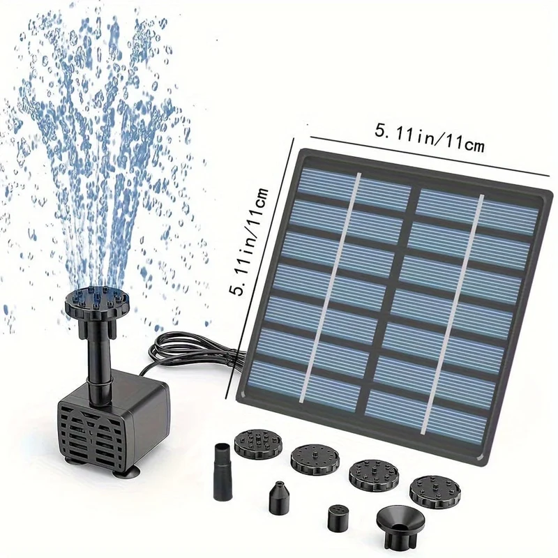 1pc Solar Panel Power Brunnen 7V 1.5 W 200L/H Wasserpumpe Aquarium Pool Gartenteich Schwimmende tauchpumpe