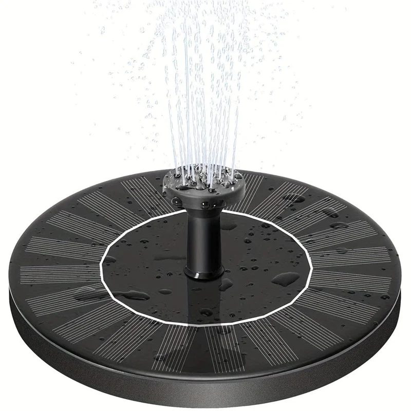 1 Stück 2.5 W Solar-Teichbrunnen mit 6 Düsen, solarbetriebener Wasserbrunnen-Bausatz für Garten, Teiche, Pool, Aquarium, Außenbereich, Teichdekoration