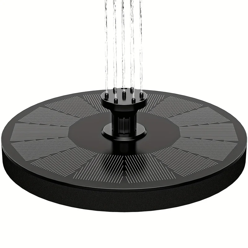 1 Stück 2.5 W Solar-Teichbrunnen mit 6 Düsen, solarbetriebener Wasserbrunnen-Bausatz für Garten, Teiche, Pool, Aquarium, Außenbereich, Teichdekoration