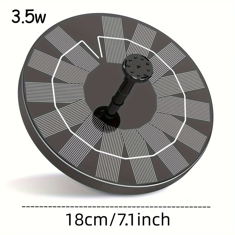1 Stück 2.5 W Solar-Teichbrunnen mit 6 Düsen, solarbetriebener Wasserbrunnen-Bausatz für Garten, Teiche, Pool, Aquarium, Außenbereich, Teichdekoration