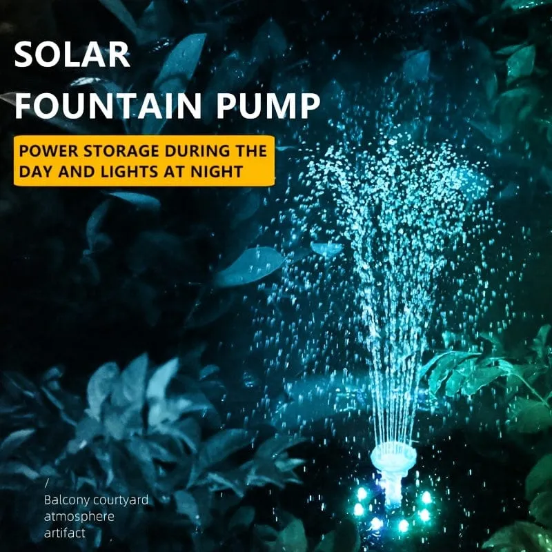 1 Stück 3 W LED-Solar-Vogelbadbrunnen, Solarpanel, Modell: CP31-2410, eingebaute 1500-mAh-Batterie-Solarbrunnenpumpe, 6 Düsen, 6 Brunnenarten, geeignet für Garten, Vogelbad, Teich, Aquarium, schwimmende Solarbrunnenpumpe