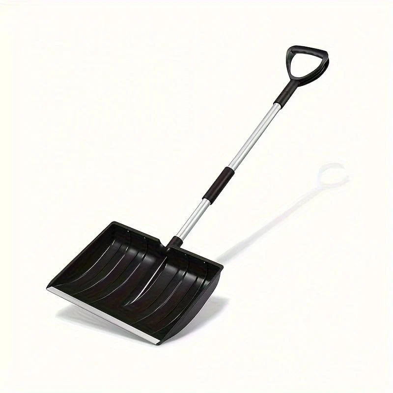 1 Stück, Schneeschaufel, 123.19 cm, große Kapazität, Schneeschaufel mit D-Griff, rutschfestem Schwamm und langlebiger Aluminiumklinge für die Einfahrt, 40.64 x 123.19 cm (blau) (rot) (schwarz)
