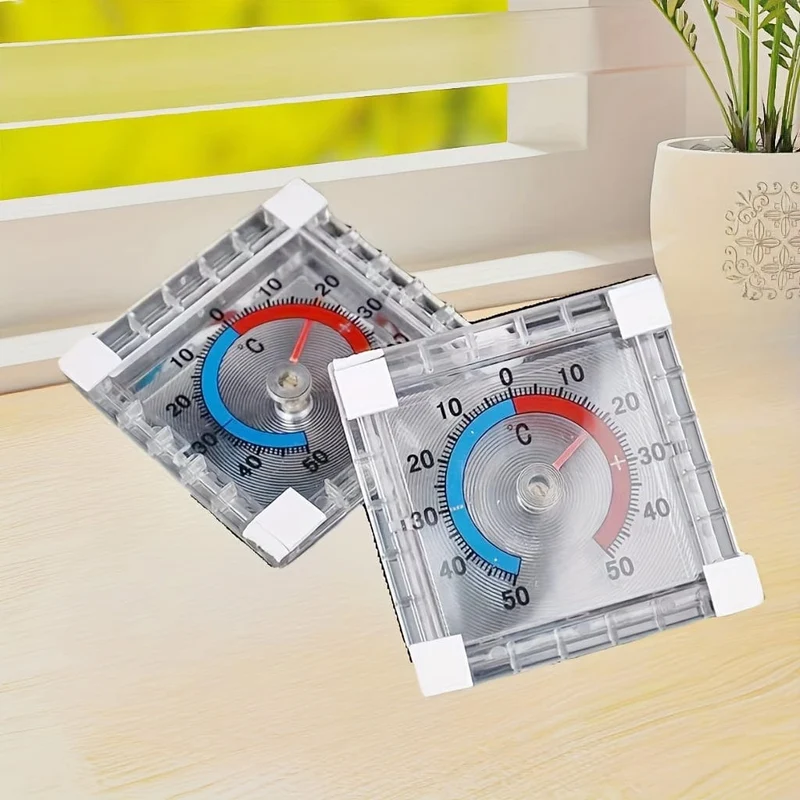 1 Stück Temperatur-Thermometer für Fenster, Innen- und Außenwand, Gewächshaus, Garten, Zuhause, Fenster-Wandthermometer, genaue Messung der Temperatur im Innen- und Außenbereich