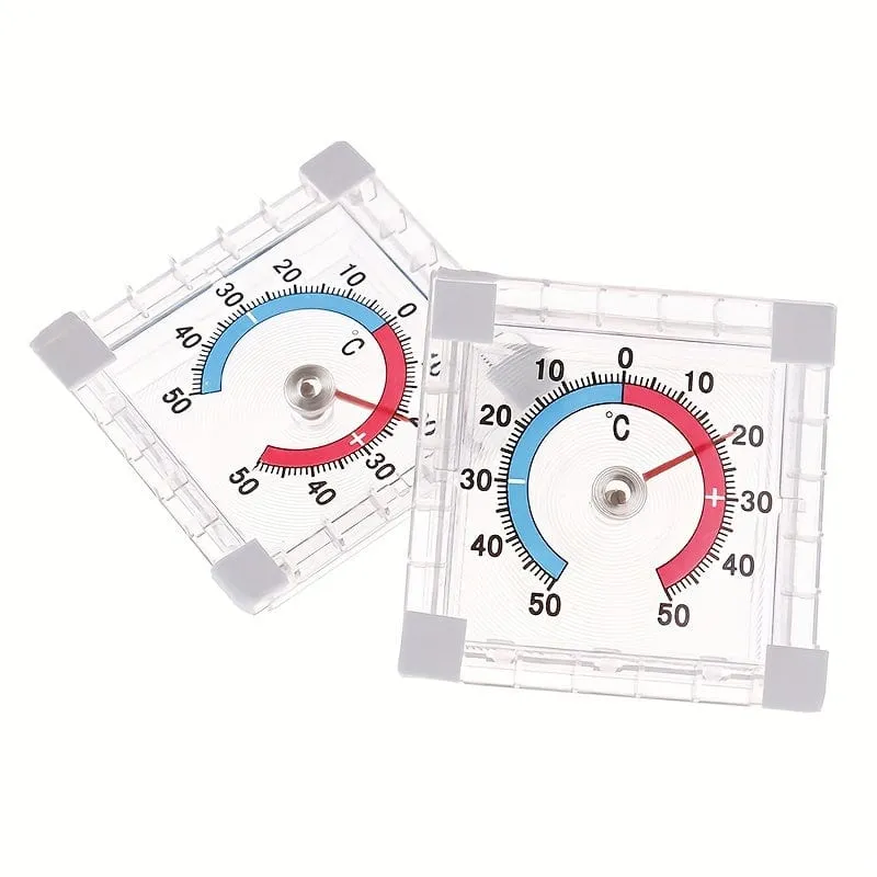 1 Stück Temperatur-Thermometer für Fenster, Innen- und Außenwand, Gewächshaus, Garten, Zuhause, Fenster-Wandthermometer, genaue Messung der Temperatur im Innen- und Außenbereich