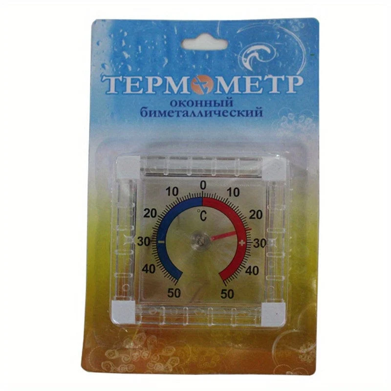 1 Stück Temperatur-Thermometer für Fenster, Innen- und Außenwand, Gewächshaus, Garten, Zuhause, Fenster-Wandthermometer, genaue Messung der Temperatur im Innen- und Außenbereich