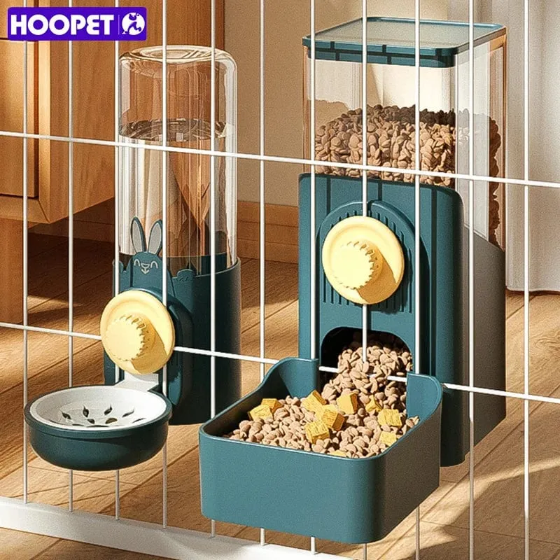HOOPET Automatische Futternäpfe für Haustiere, Käfig-Hängefutterspender, Wasserflasche für Hunde, Futterbehälter, Spenderschüssel für Welpen und Katzen, Futterprodukt für Haustiere