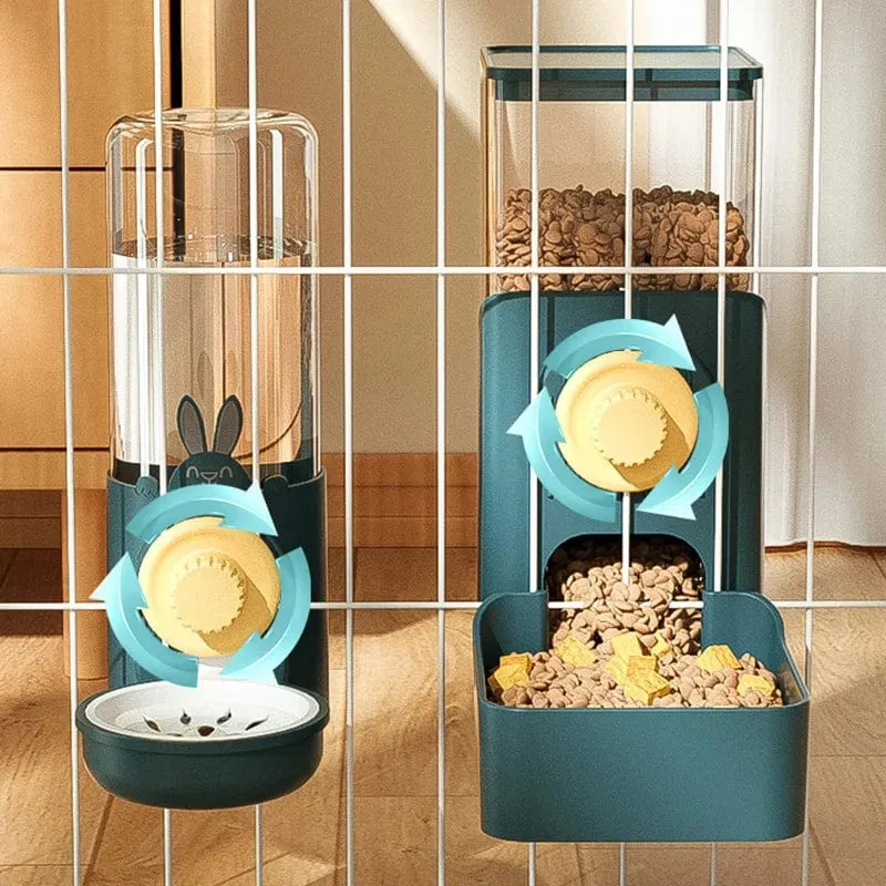 HOOPET Automatische Futternäpfe für Haustiere, Käfig-Hängefutterspender, Wasserflasche für Hunde, Futterbehälter, Spenderschüssel für Welpen und Katzen, Futterprodukt für Haustiere