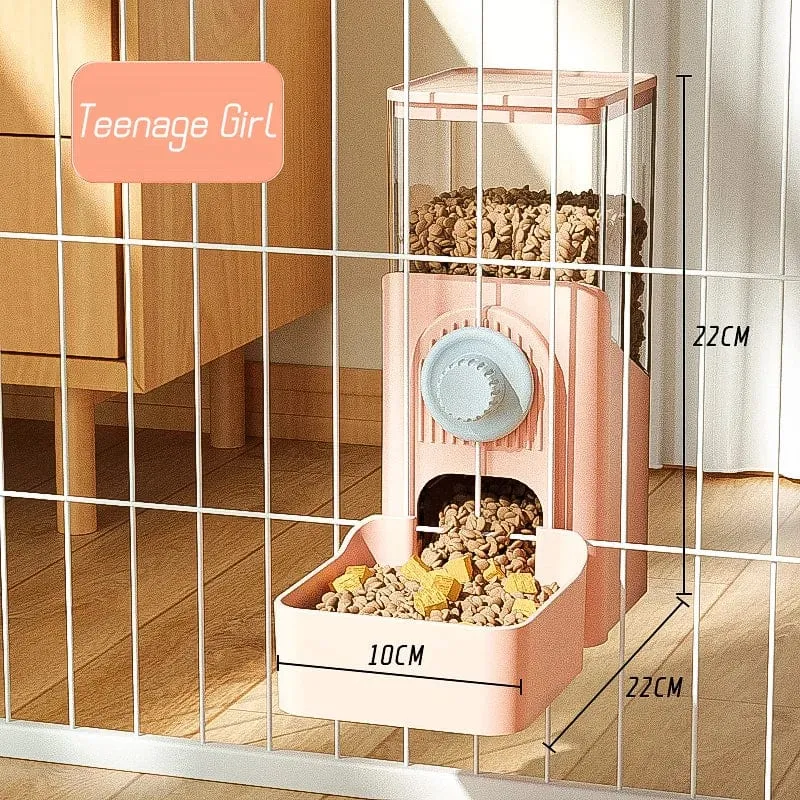 HOOPET Automatische Futternäpfe für Haustiere, Käfig-Hängefutterspender, Wasserflasche für Hunde, Futterbehälter, Spenderschüssel für Welpen und Katzen, Futterprodukt für Haustiere