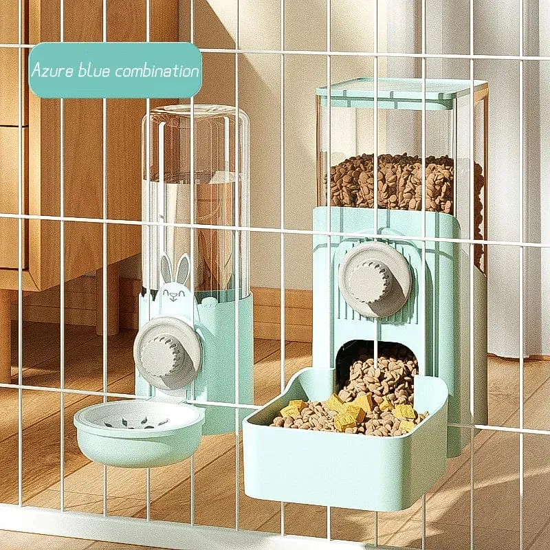 HOOPET Automatische Futternäpfe für Haustiere, Käfig-Hängefutterspender, Wasserflasche für Hunde, Futterbehälter, Spenderschüssel für Welpen und Katzen, Futterprodukt für Haustiere