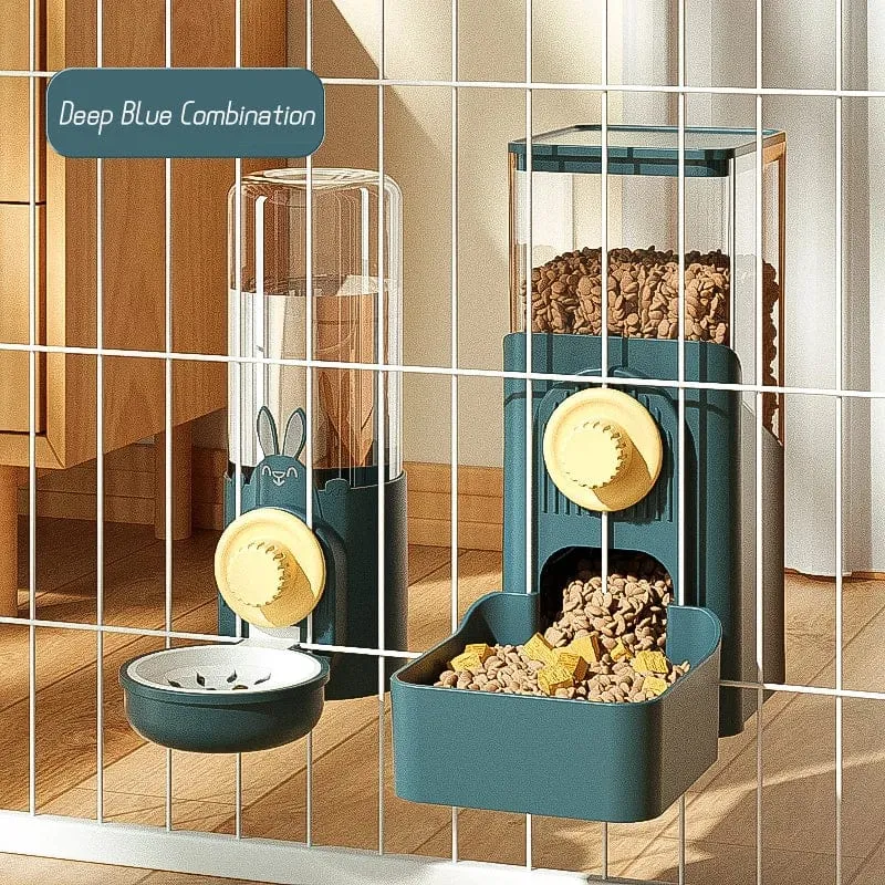 HOOPET Automatische Futternäpfe für Haustiere, Käfig-Hängefutterspender, Wasserflasche für Hunde, Futterbehälter, Spenderschüssel für Welpen und Katzen, Futterprodukt für Haustiere