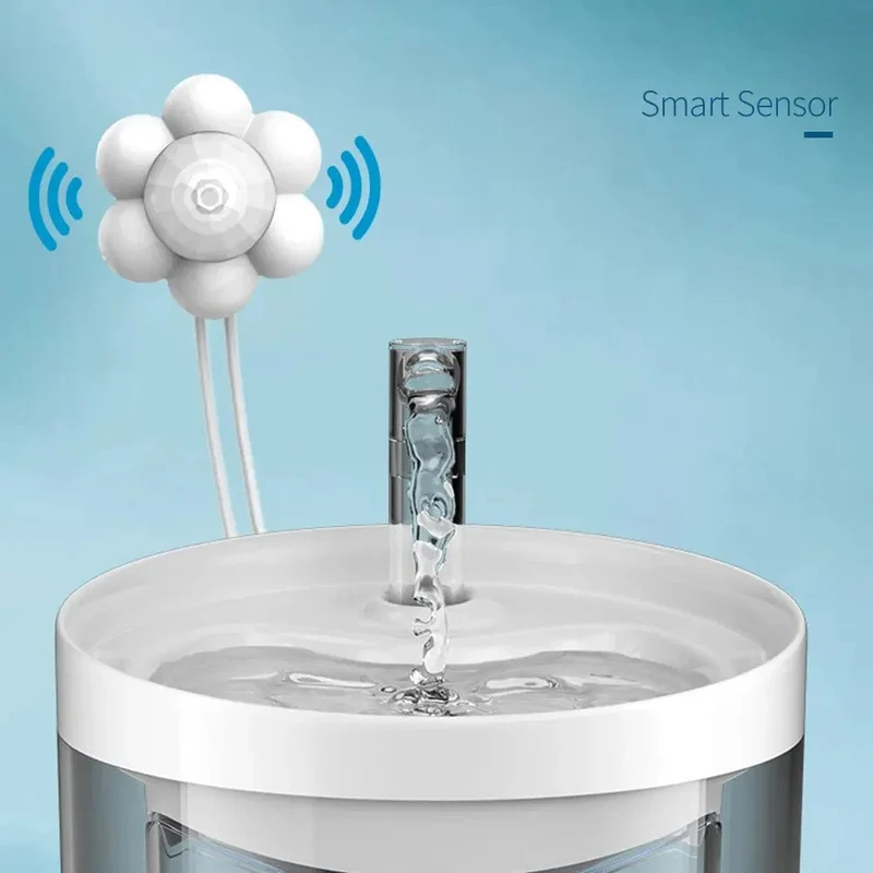 Automatischer Wasserspender für Haustiere mit Bewegungsmelder, Filter, Trinkbrunnen, universeller Infrarot-Detektor mit USB-Stromversorgung, Zubehör für Hunde und Katzen