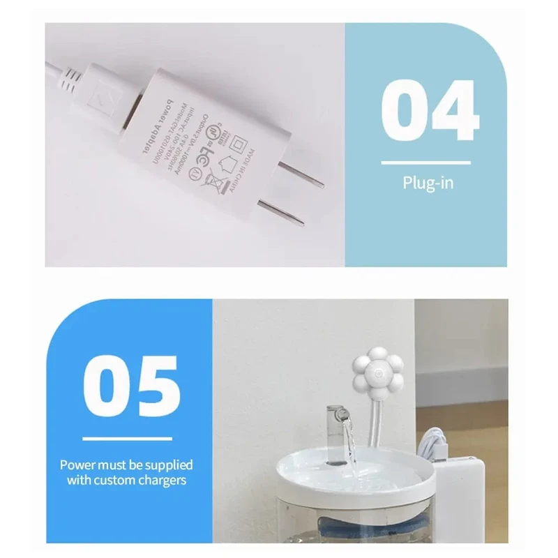Automatischer Wasserspender für Haustiere mit Bewegungsmelder, Filter, Trinkbrunnen, universeller Infrarot-Detektor mit USB-Stromversorgung, Zubehör für Hunde und Katzen