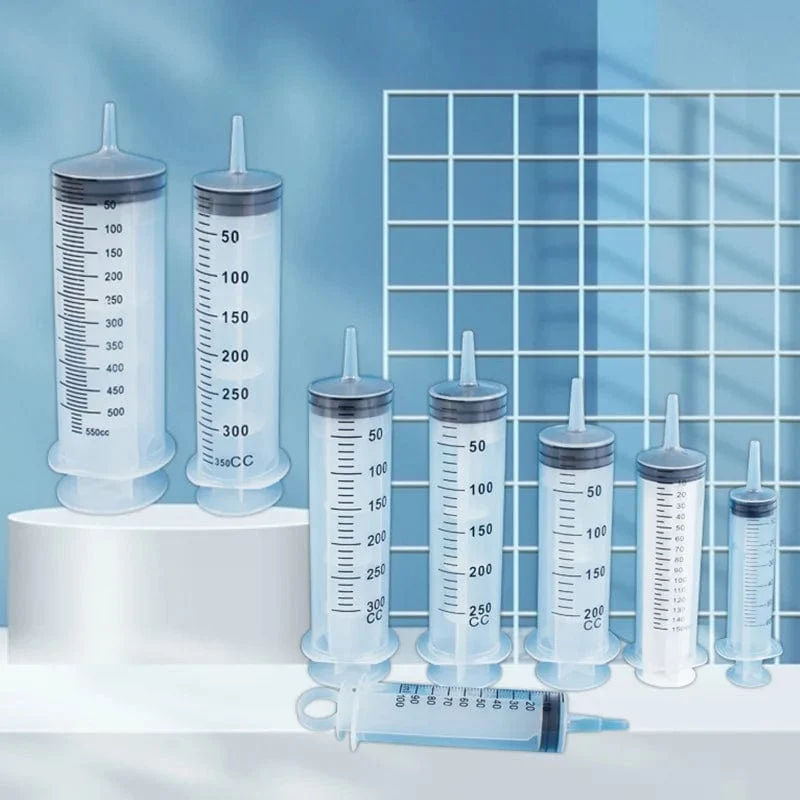 Multifunktions-Spritze mit großem Fassungsvermögen, 100–550 ml, mit 100 cm Schlauch, Pumpe, Mess- und waschbarer Injektor für Tierfütterung, Öl, Kleber, Flüssigkeit