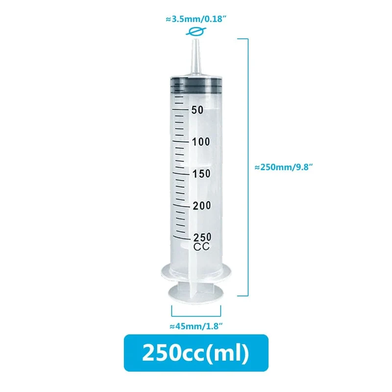 Multifunktions-Spritze mit großem Fassungsvermögen, 100–550 ml, mit 100 cm Schlauch, Pumpe, Mess- und waschbarer Injektor für Tierfütterung, Öl, Kleber, Flüssigkeit