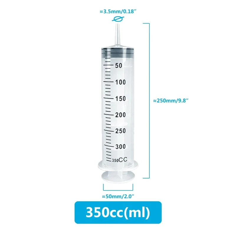 Multifunktions-Spritze mit großem Fassungsvermögen, 100–550 ml, mit 100 cm Schlauch, Pumpe, Mess- und waschbarer Injektor für Tierfütterung, Öl, Kleber, Flüssigkeit