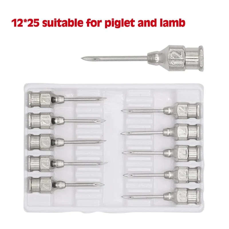 10 Stück/Kartons Injektionsnadel für Nutztiere, 304 Edelstahl, Dosiernadel, Spritze, Geflügel, kleine Veterinärbedarf