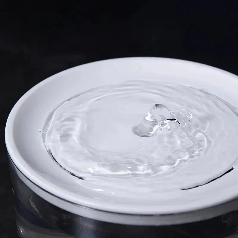 1.2 l automatischer zirkulierender Wasserbrunnen für Haustiere, stummer Wasserspender für Katzen, transparenter Blütenblatt-Wasserfilter für Hunde, bei Stromausfall
