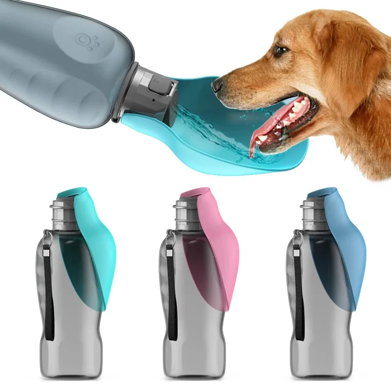 800ml Tragbare Hundewasserflasche für große Hunde Haustier Outdoor-Reisen Wandern Spazieren Faltbarer Trinknapf Golden Retriever Zubehör