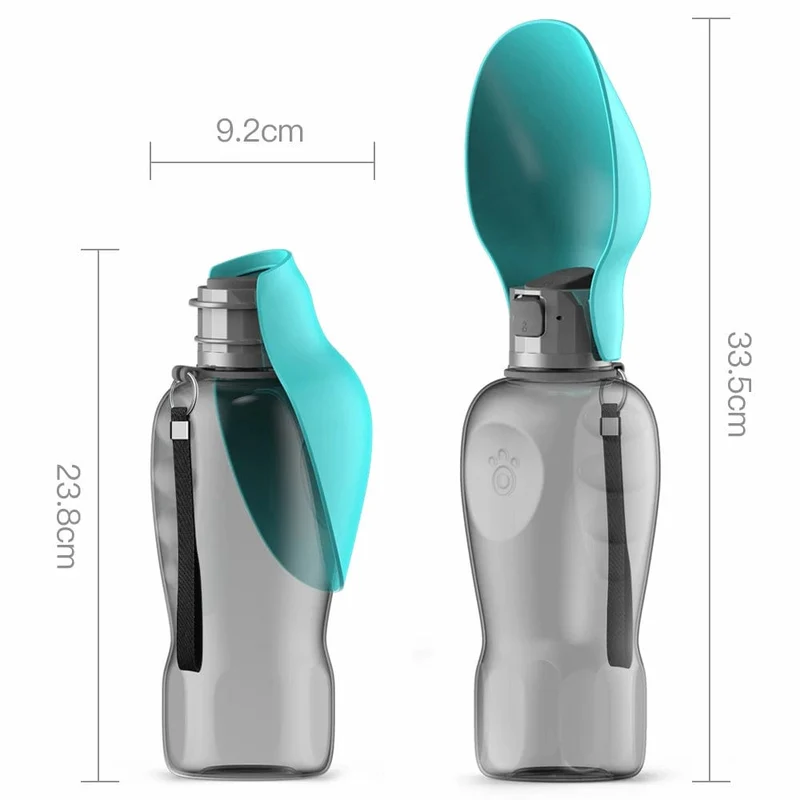 800ml Tragbare Hundewasserflasche für große Hunde Haustier Outdoor-Reisen Wandern Spazieren Faltbarer Trinknapf Golden Retriever Zubehör