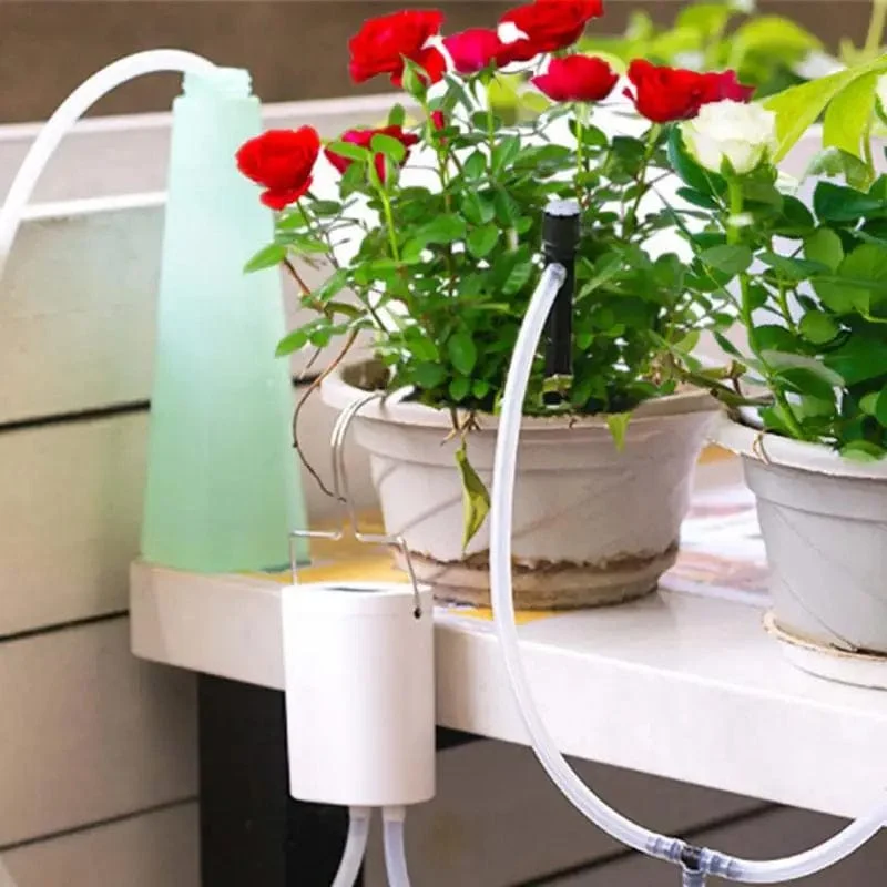 Automatische Timer-Tränken Tropfbewässerung 16/12/8/4/2 Pumpe Selbstbewässerungs-Kits Indoor-Pflanzenbewässerungsgerät Pflanzengarten-Gadgets