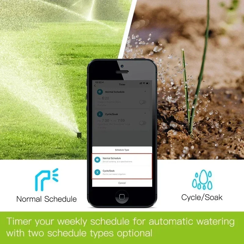 Moes Bluetooth Garten Bewässerung Timer Smart Tropf Bewässerung Regen Verzögerung Programmierbare Controller Tuya Automatische Ventil Alexa Stimme