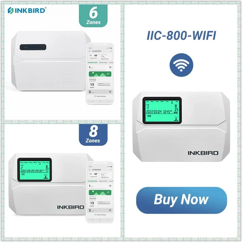 INKBIRD 6 ODER 8 Zonen EU-Typen von WIFI-Sprinkler-Controllern zur intelligenten Bewässerung mit saisonaler Anpassung