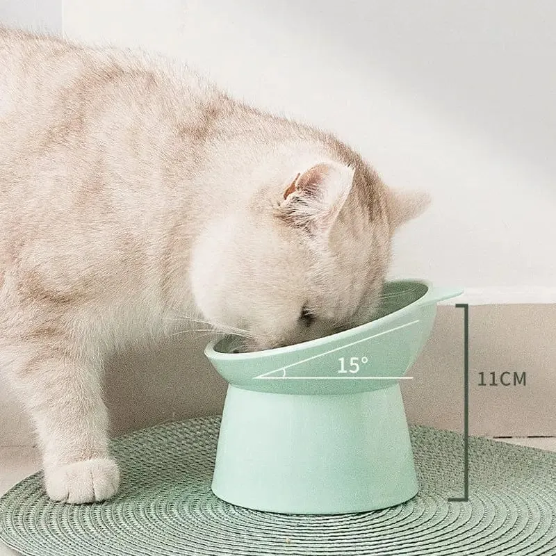 Futternapf für Haustiere, kippbar, mit hohem Boden, Nackenschutz, Erstickungsschutz, Wassernapf für Hunde und Katzen, Antidumping-Hundefutterzubehör