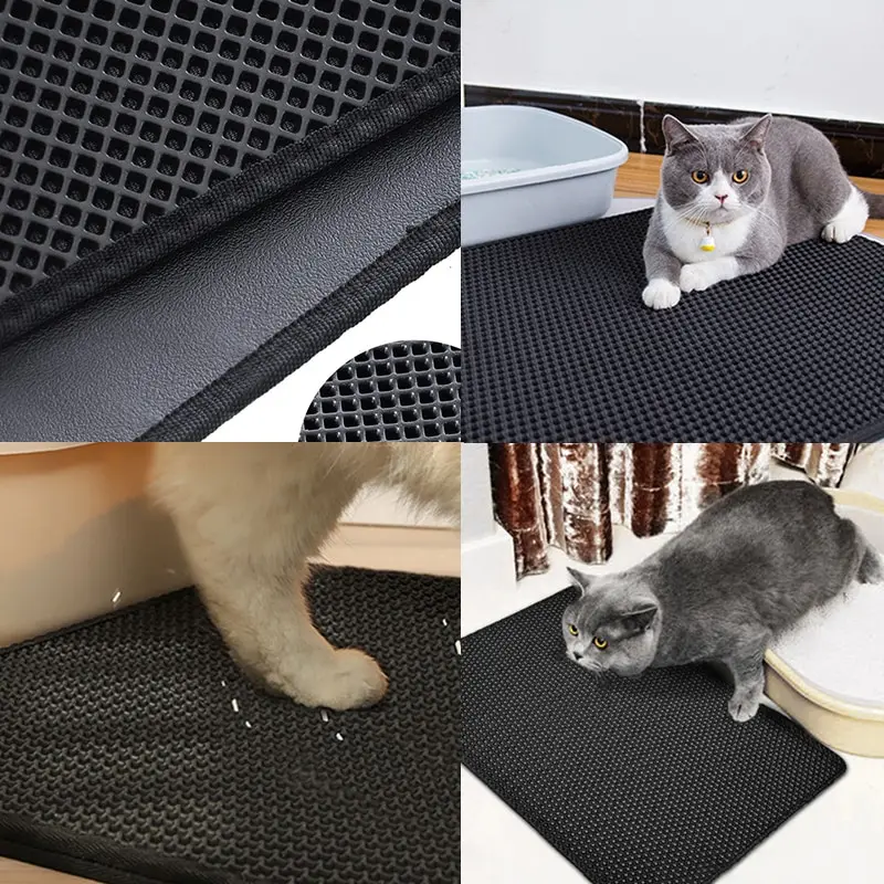 Katzenstreumatte für Haustiere, wasserdicht, doppellagig, rutschfeste Matte, waschbar, Katzenmatte, Heimtierbedarf