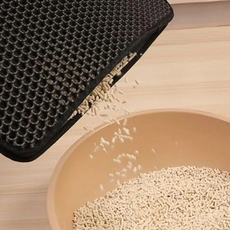 Katzenstreumatte für Haustiere, wasserdicht, doppellagig, rutschfeste Matte, waschbar, Katzenmatte, Heimtierbedarf