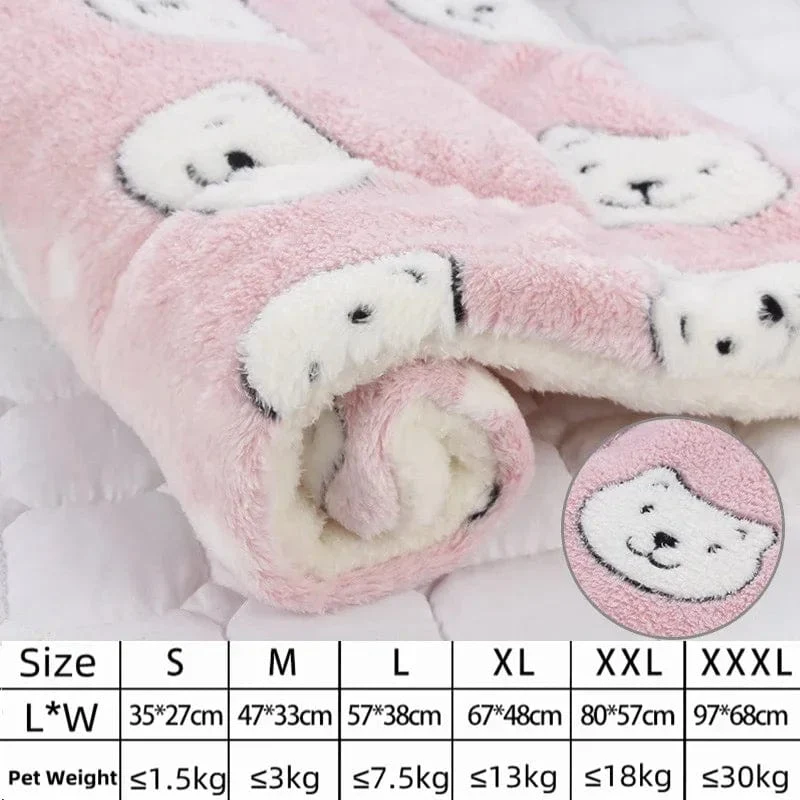 Hundebett, verdickte Hundematte, weiche Fleece-Unterlage für Haustiere, Decke, Bettmatte, Kissen, Heim, waschbarer Teppich, warm halten, Haustierbedarf, Cama Perro