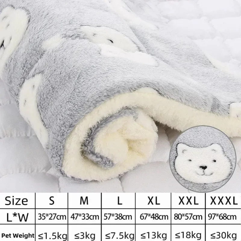 Hundebett, verdickte Hundematte, weiche Fleece-Unterlage für Haustiere, Decke, Bettmatte, Kissen, Heim, waschbarer Teppich, warm halten, Haustierbedarf, Cama Perro