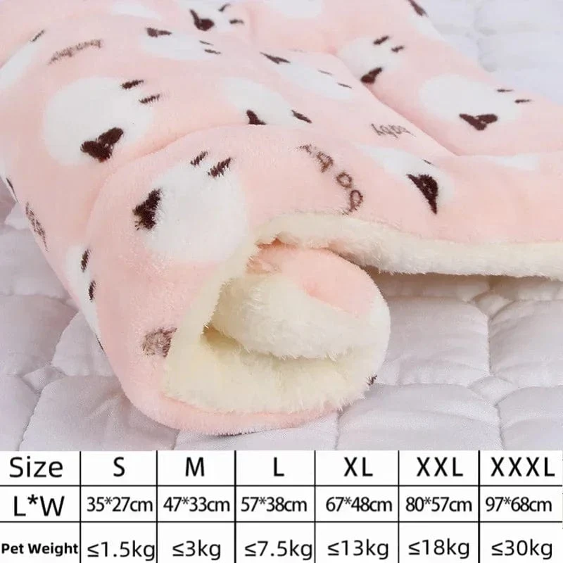 Hundebett, verdickte Hundematte, weiche Fleece-Unterlage für Haustiere, Decke, Bettmatte, Kissen, Heim, waschbarer Teppich, warm halten, Haustierbedarf, Cama Perro